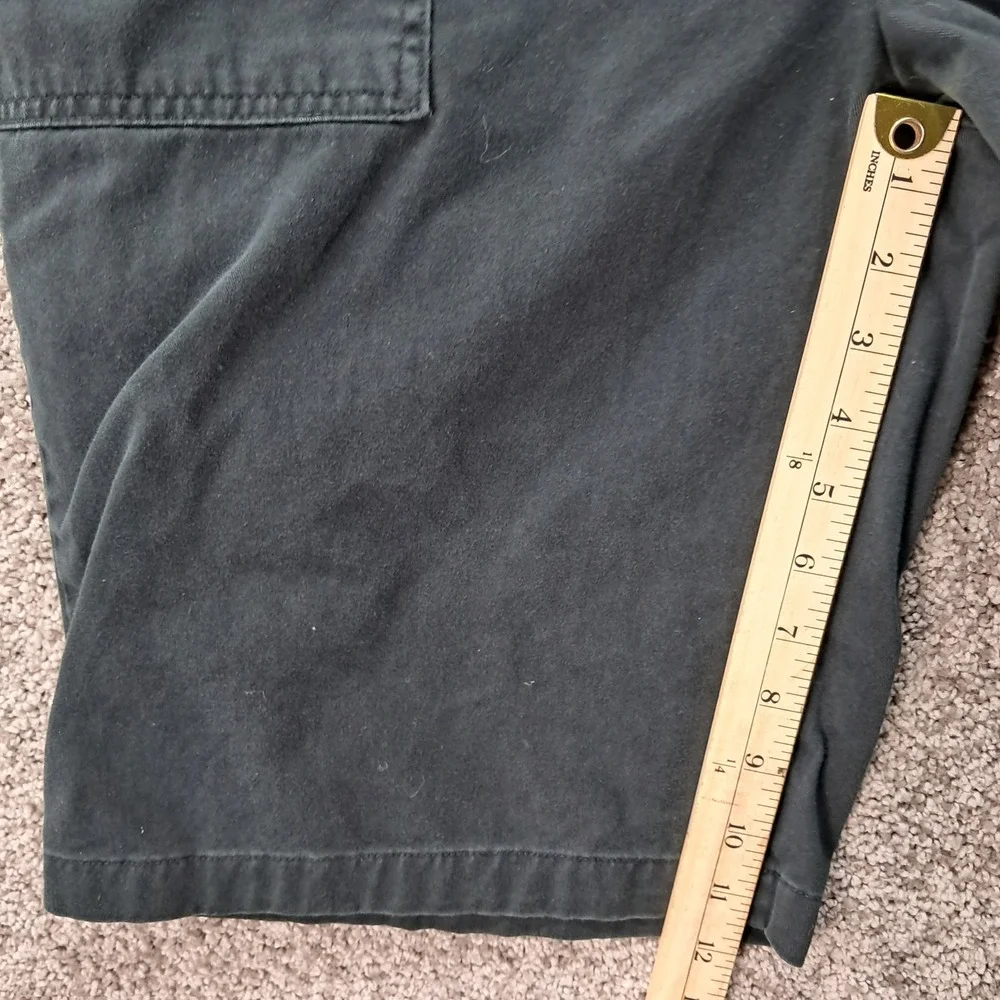 Field Gear Mens Black Flat Front Casual Shorts Double Button Waist 34 x 11‎